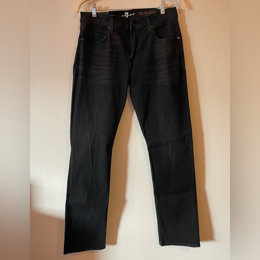 7 For All Mankind Men’s The Straight Tapered Straight Leg Black Size 32